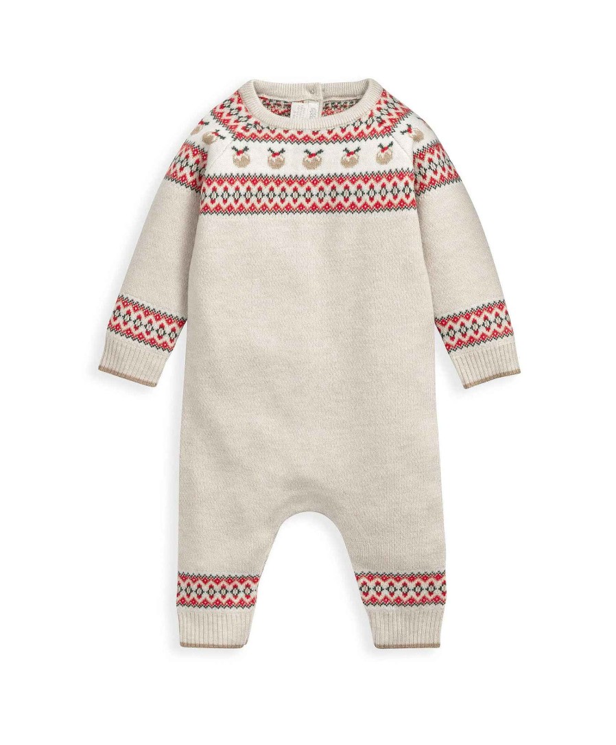 Christmas Mamas and Papas Christmas Eve | Fairisle Knitted Christmas Romper