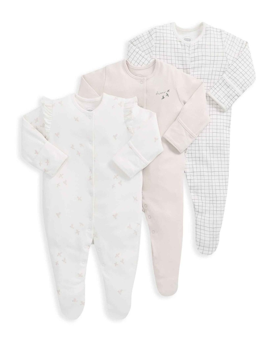 Clothing Mamas and Papas | Flock Sleepsuits (3 Pack)