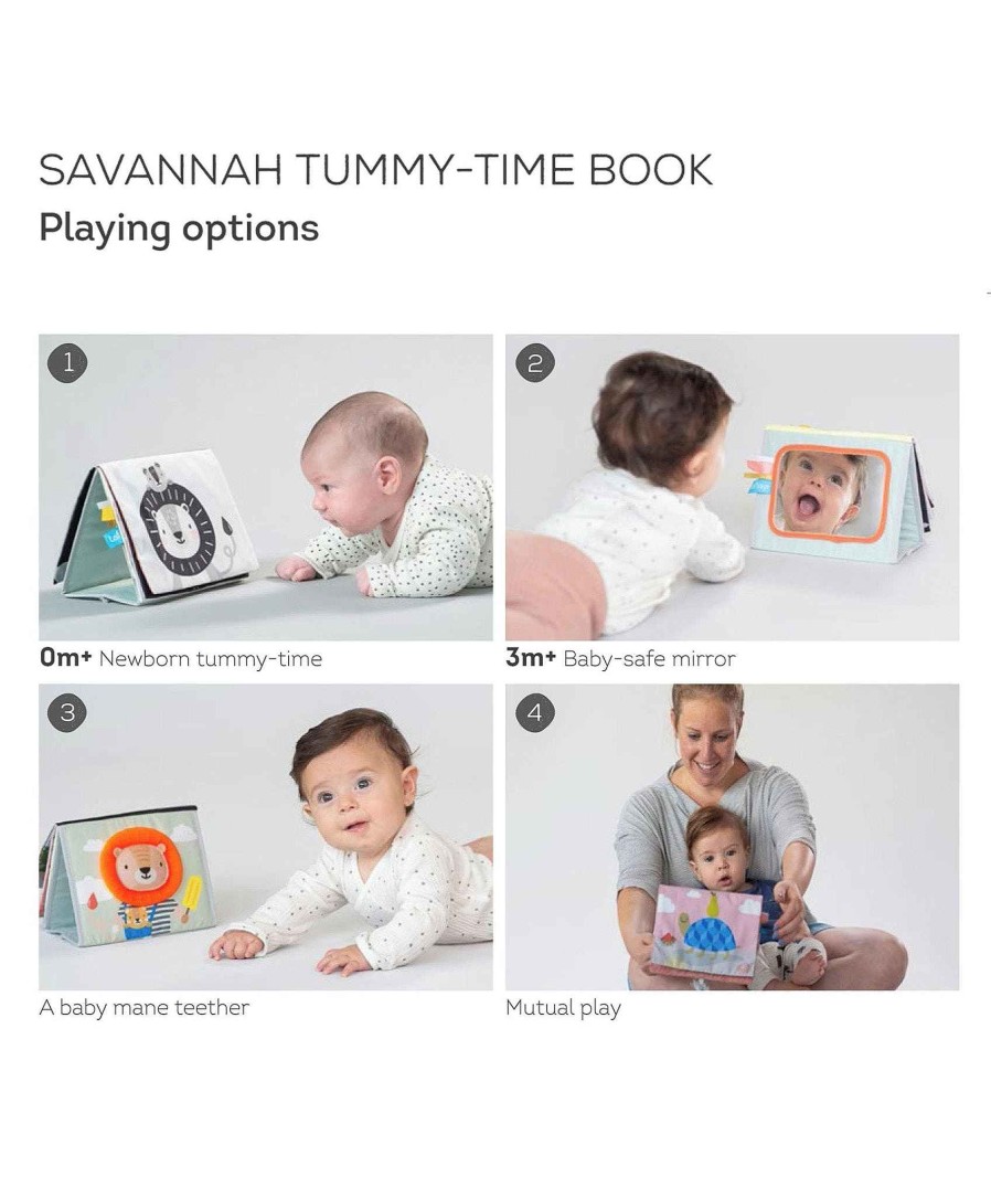 Toys & Gifts Taf Toys Activity Toys | Taf Toys - Savannah Adventures Tummy Time Book