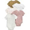 Clothing Mamas and Papas | Pointelle Short Sleeve Bodysuit - 5 Pack