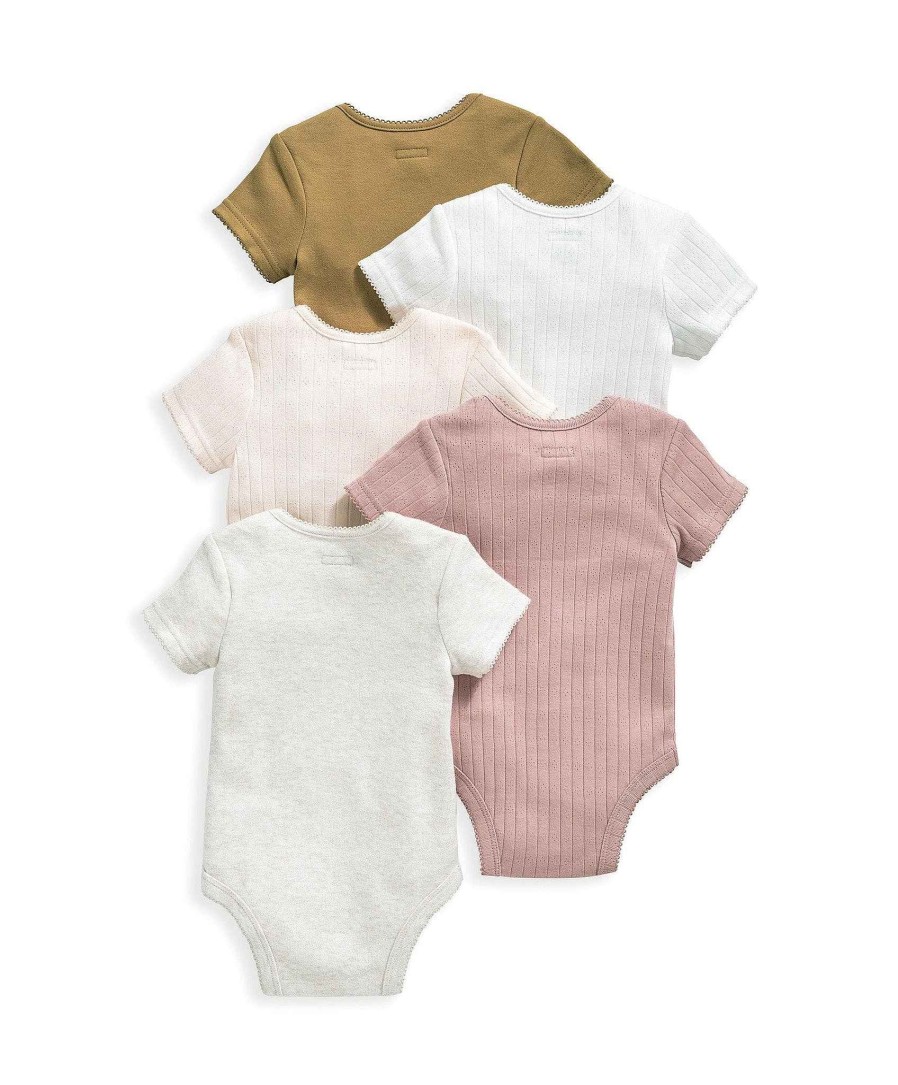 Clothing Mamas and Papas | Pointelle Short Sleeve Bodysuit - 5 Pack