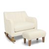 Furniture Mamas and Papas White Nursery Furniture | Hilston Cuddle Chair Set In Chenille Boucle - Oyster