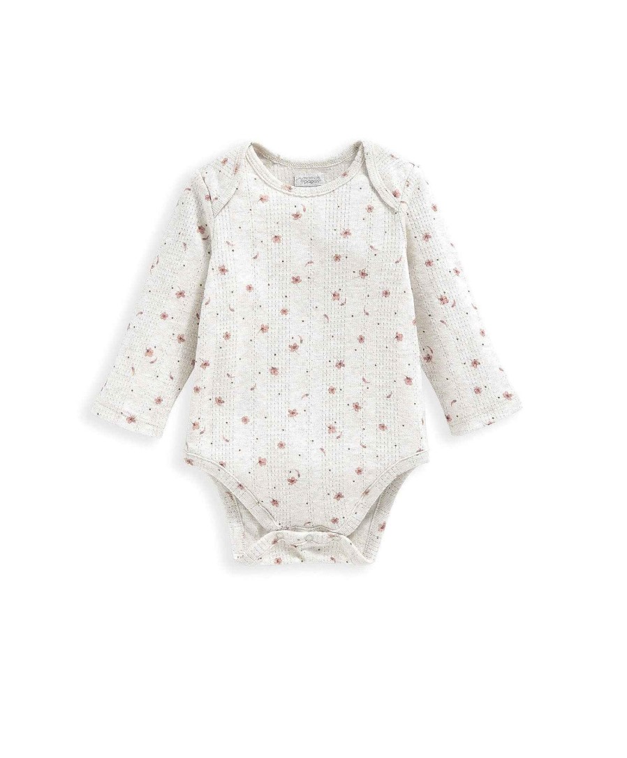 Toys & Gifts Mamas and Papas New Parent Gifts | Knitted Shortie Dungaree And Floral Bodysuit - 2 Piece Set