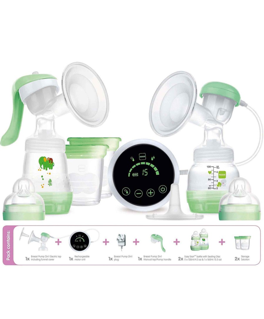 Feeding & Weaning Mam Baby Bottle Sterilisers | Mam Baby 6-In-1 Electric Steriliser & 2-In-1 Electric Breast Pump Bundle