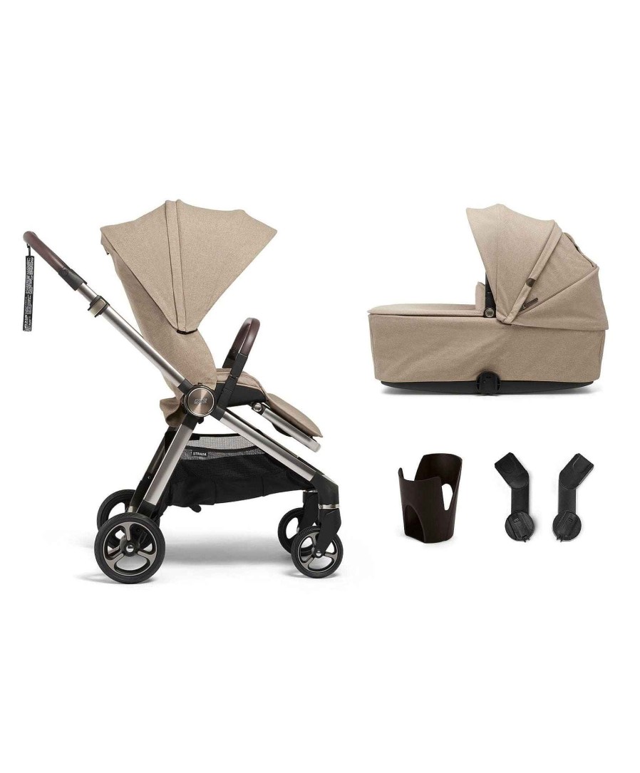 Pushchairs Mamas and Papas Mamas & Papas Strada | Strada Pushchair Starter Bundle (4 Pieces) Pebble