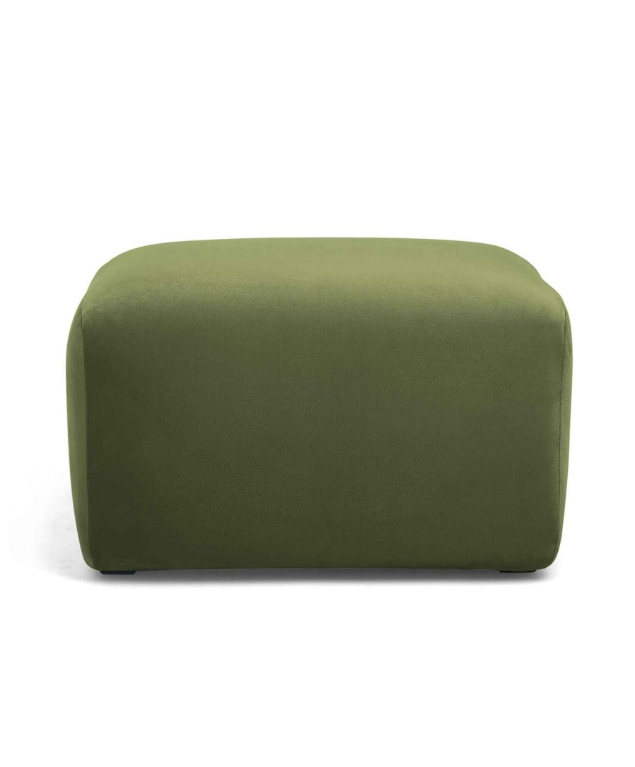 Furniture Mamas and Papas Nursing & Feeding Chairs | Royton Footstool In Velvet - Olive