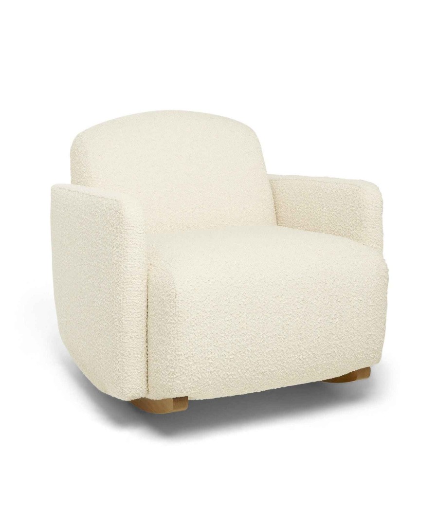 Furniture Mamas and Papas White Nursery Furniture | Royton Nursing Chair In Chenille Boucle - Oyster