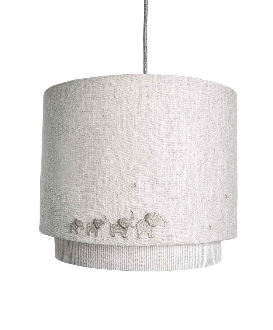 Nursery Mamas and Papas Neutral Baby Bedding | Welcome To The World Lampshade - White