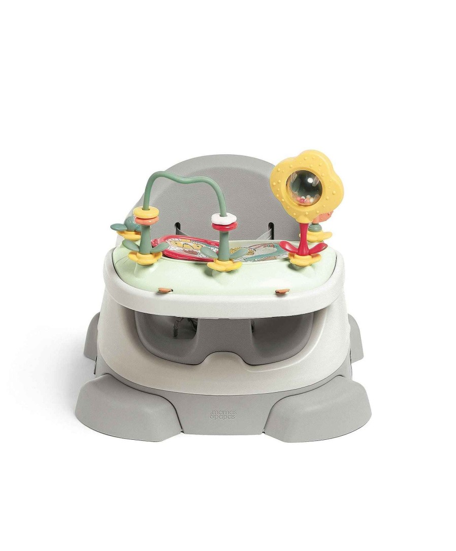 Toys & Gifts Beaba Baby Shower Gifts | Bug 3-In-1 Floor & Booster Seat With Activity Tray & Beaba Silicone Meal Set - Pebble/Jungle