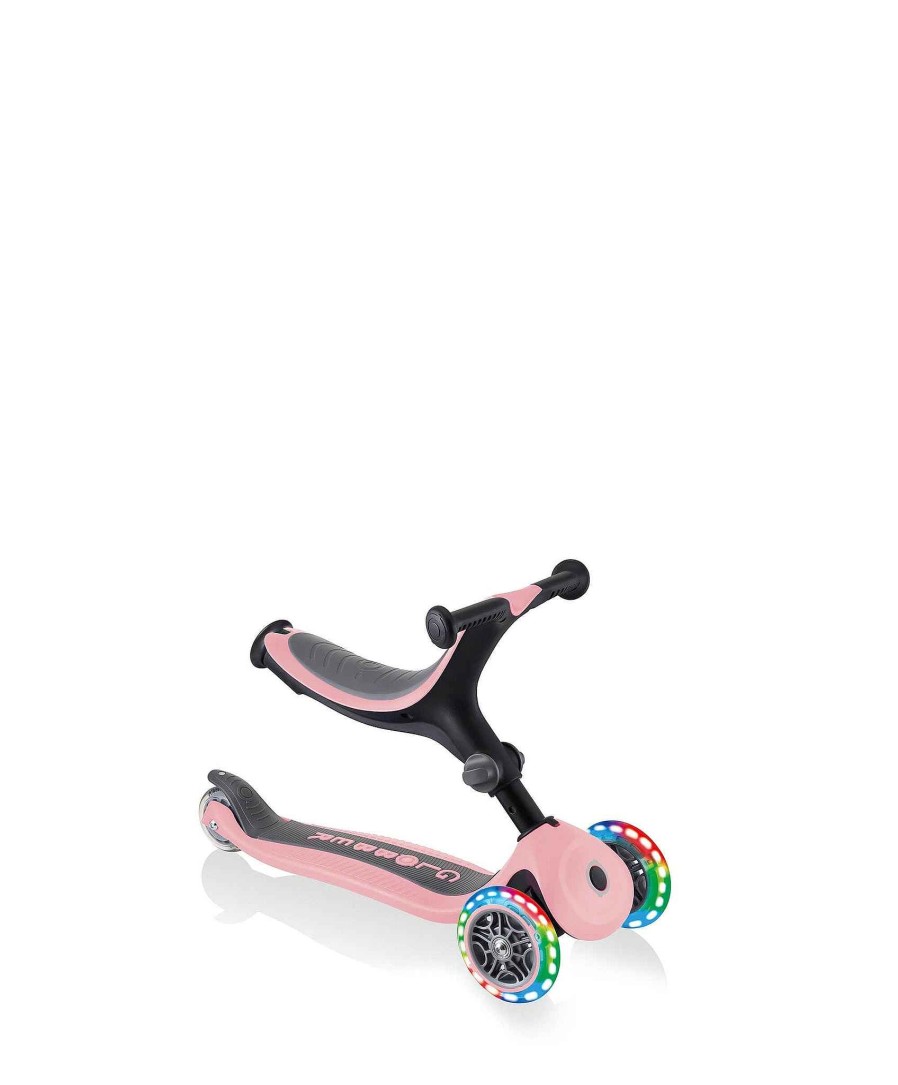 Christmas Globber Baby'S First Christmas | Globber Go Up Foldable Lights Scooter - Pastel Pink