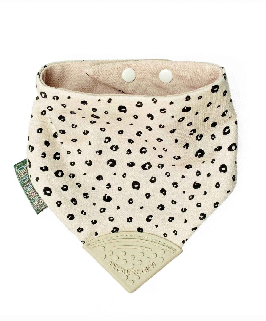 Toys & Gifts Cheeky Chompers Laura Ashley | Neckerchew Teething Dribble Bib - Leopard Spot