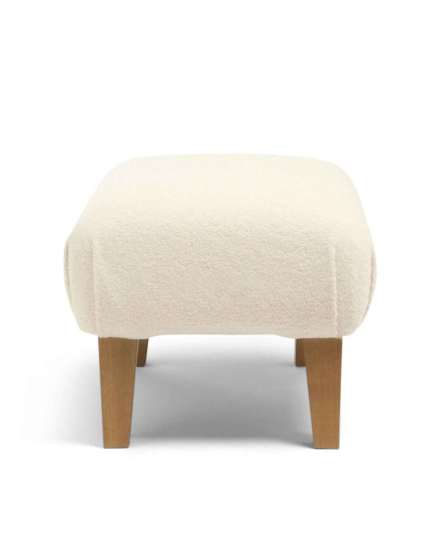 Furniture Mamas and Papas White Nursery Furniture | Bowdon Nursing Chair & Footstool Off-White Boucle