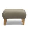 Furniture Mamas and Papas Grey Nursery Furniture | Hilston/Bowden Stool - Mink Boucle & Mid-Oak