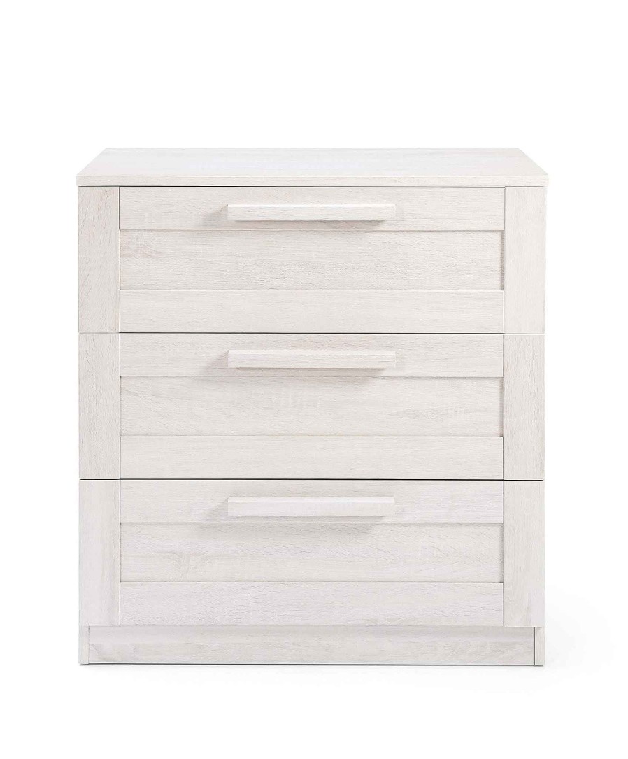 Nursery Mamas and Papas Baby Dressers & Changers | Atlas 3 Drawer Dresser & Changing Unit - Nimbus White