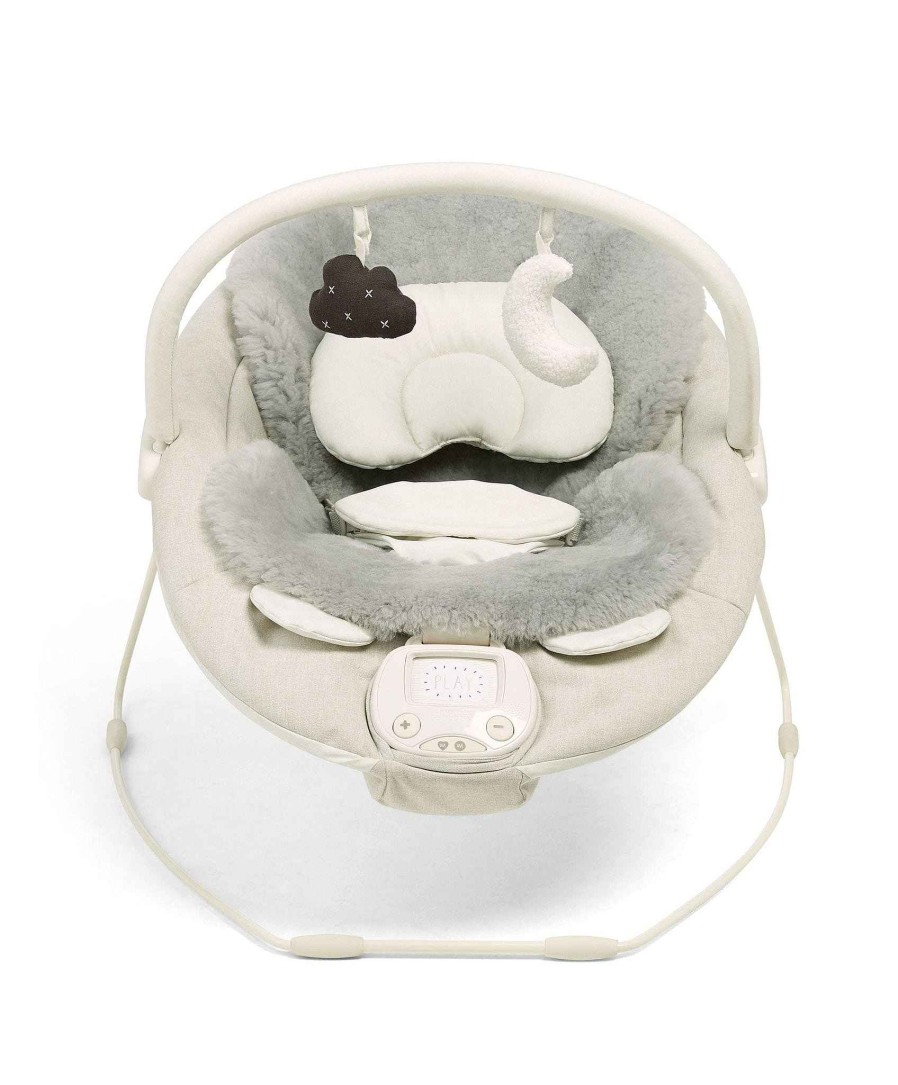 Toys & Gifts Mamas and Papas Laura Ashley | Apollo Bouncer Lunar Skies & Sheepskin Grey Liner