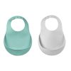 Feeding & Weaning Beaba Bibs | Juice Highchair & Beaba Silicone Meal Set With Bibs Bundle - Eucalyptus/Blue