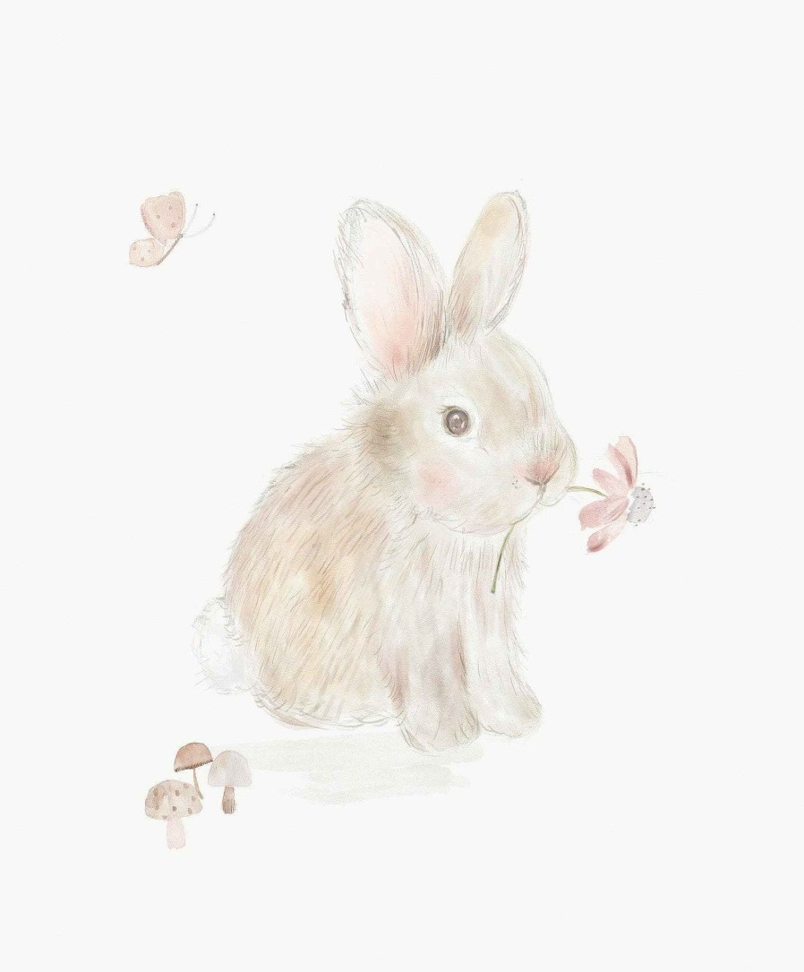 Nursery Mamas and Papas Wallpaper & Wall Art | Welcome To The World Bunny Picture