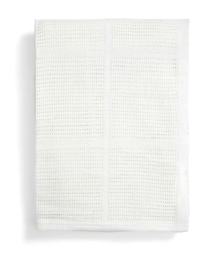 Nursery Mamas and Papas Neutral Baby Bedding | Small Blanket - White