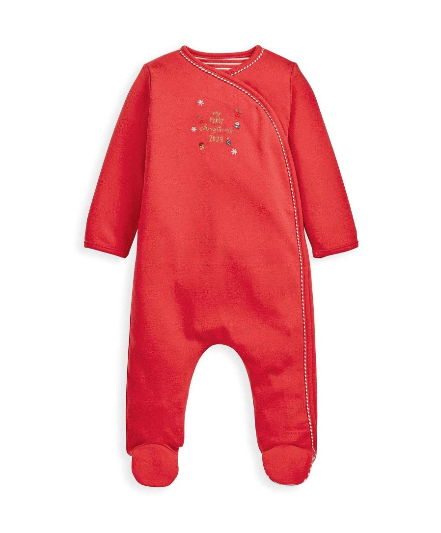 Clothing Mamas and Papas | My 1St Christmas All In One - Red