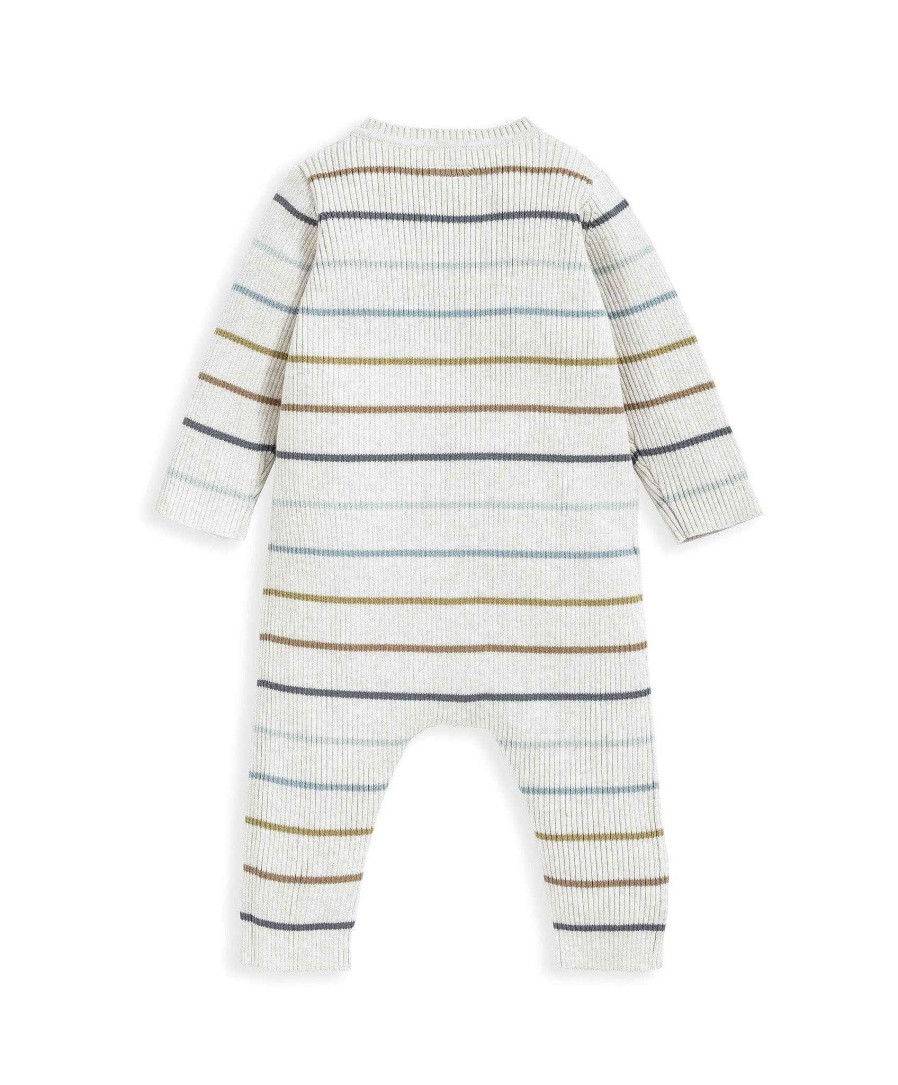 Toys & Gifts Mamas and Papas New Parent Gifts | Stripe Rib Knit Romper