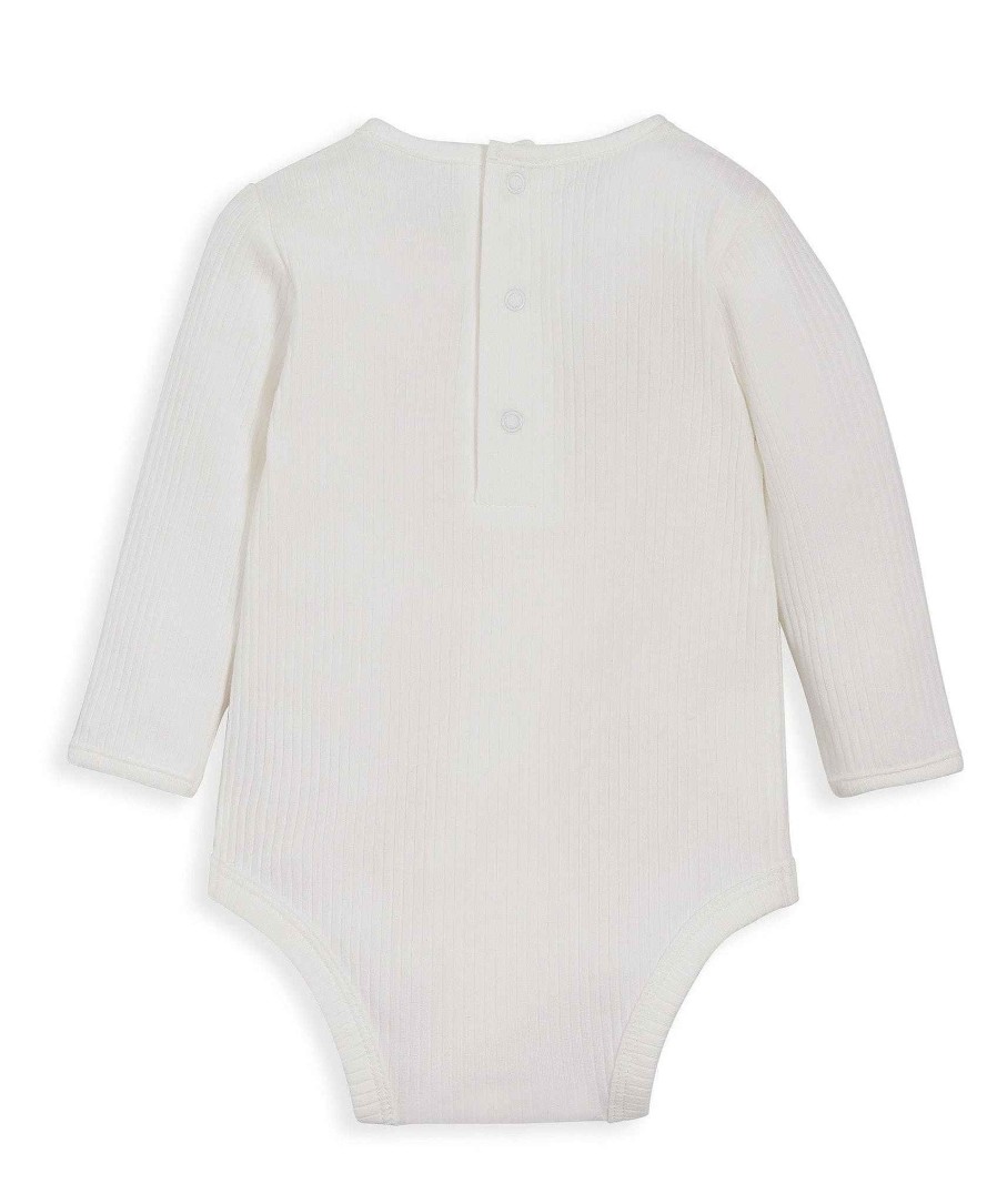 Clothing Mamas and Papas | Organic Cotton Ribbed Bodysuit - White