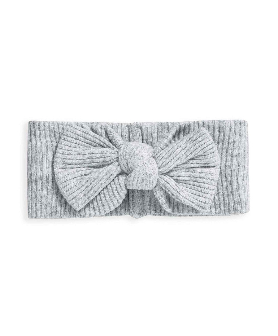 Toys & Gifts Mamas and Papas Laura Ashley | Grey Ribbed Jersey Cotton Headband