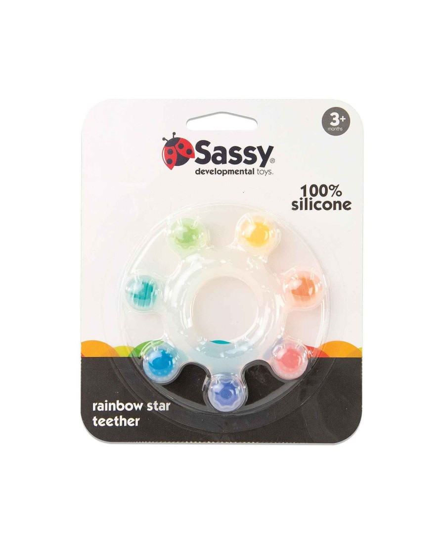 Toys & Gifts Sassy Mum-To-Be Gifts | Sassy Rainbow Star Silicone Teether