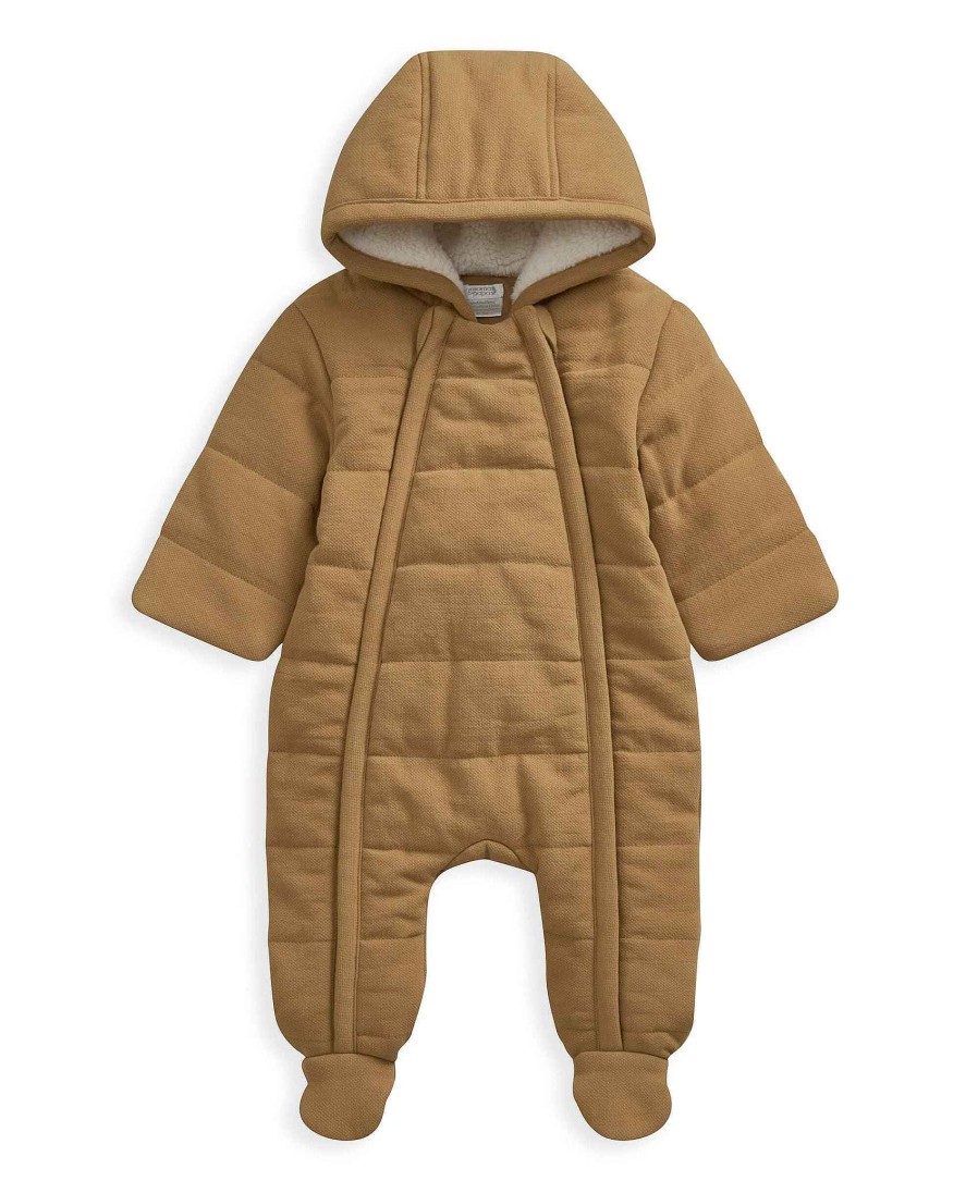 Clothing Mamas and Papas | Woven Quilted Pram Suit - Brown