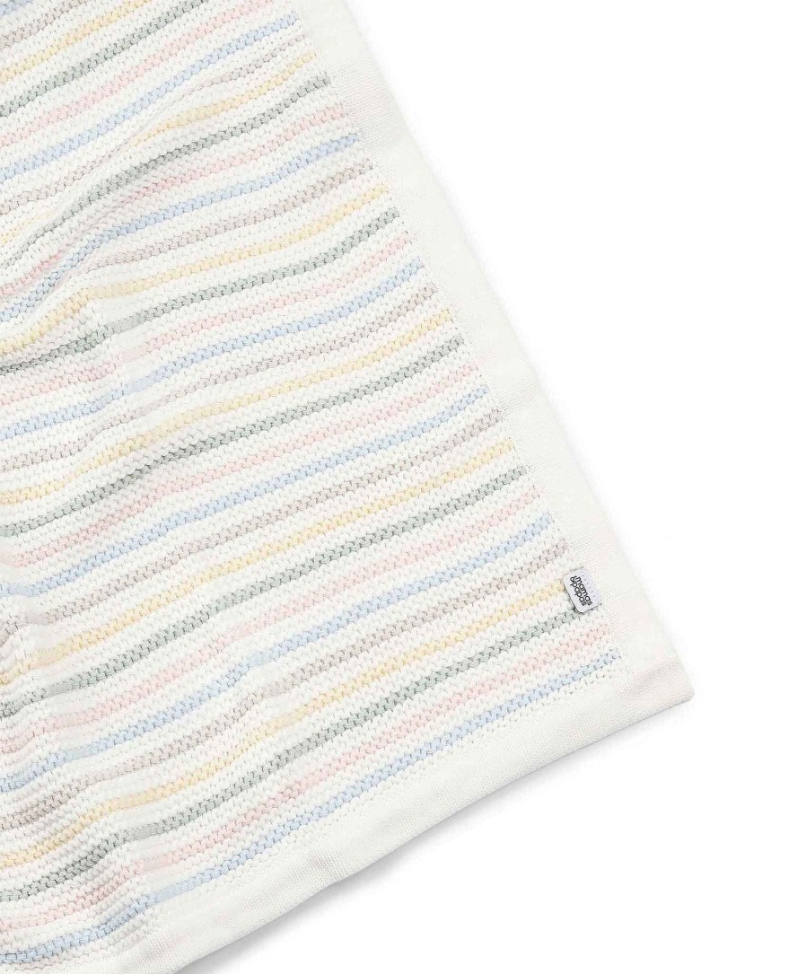 Nursery Mamas and Papas Baby Blankets | Knitted Blanket - Soft Pastel