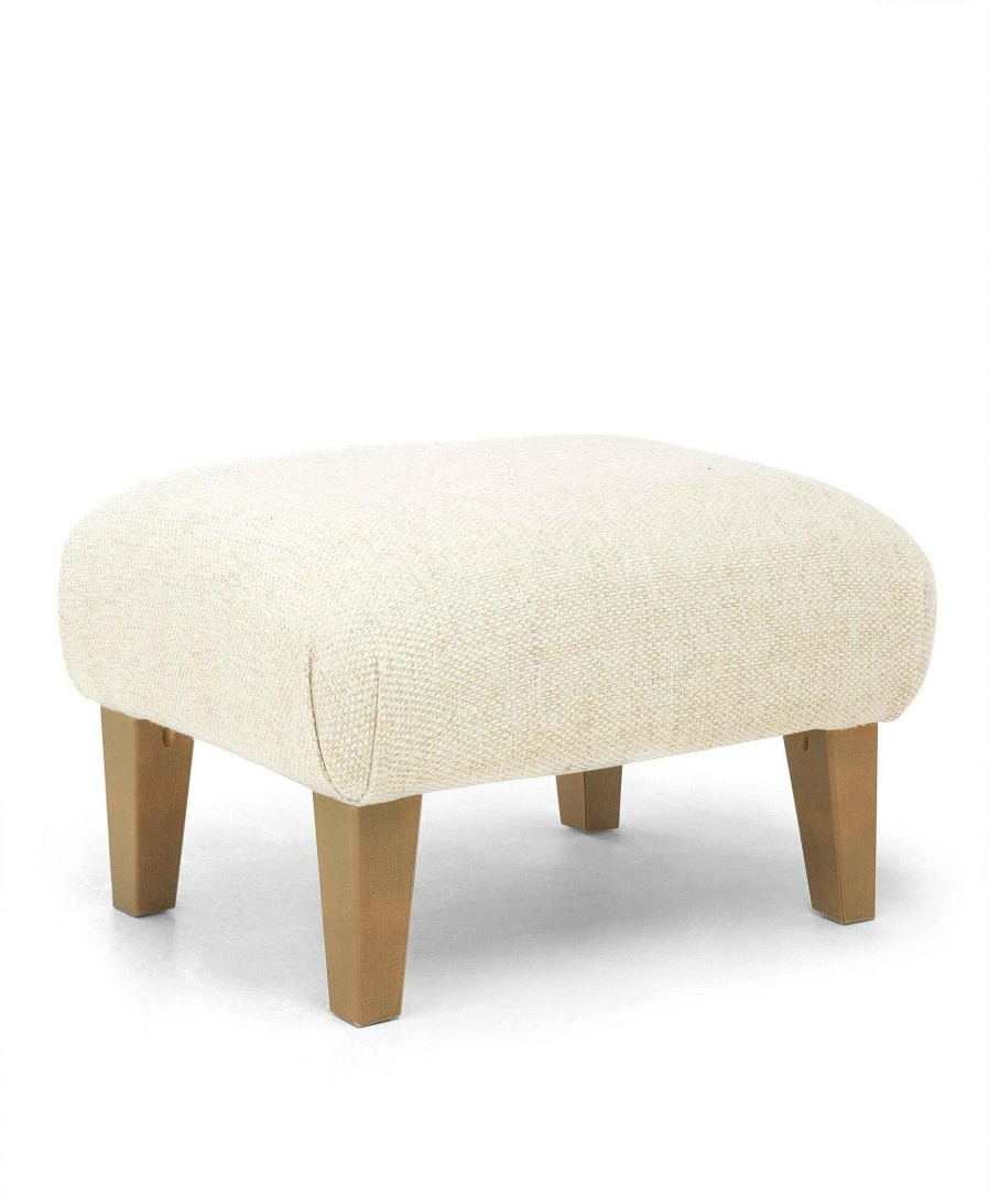 Furniture Mamas and Papas Nursing & Feeding Chairs | Hilston/Bowden Stool - Sandstone Textured Weave & Mid-Oak