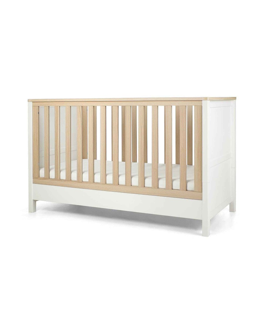 Nursery Mamas and Papas Baby Furniture Sets | Harwell 3 Piece Baby Cot Bed Range With Dresser Changer And Wardrobe White