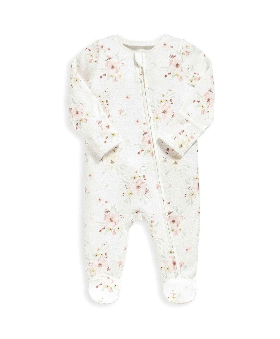 Clothing Mamas and Papas | Large Floral Zip All-In-One