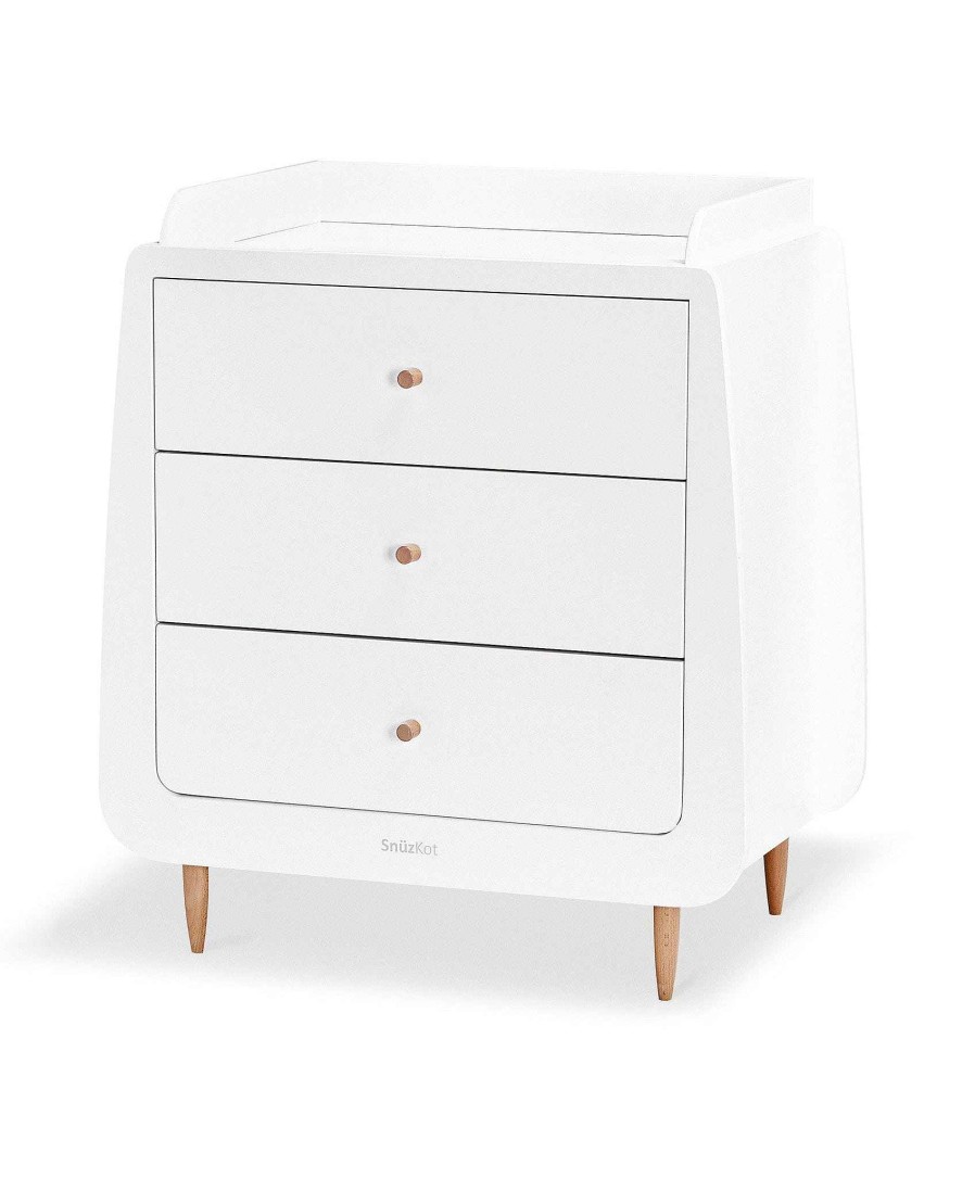 Furniture Snuz White Nursery Furniture | Snuzkot Cotbed & Changing Unit Set - Natural