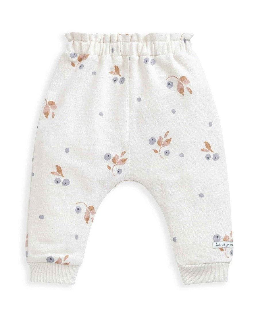 Clothing Mamas and Papas | Berry Floral Print Joggers - Cream