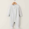 Clothing Mamas and Papas | Hello World Embroidered Sleepsuit - Grey