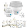 Feeding & Weaning Mam Bottle Feeding | Mam Baby 6-In-1 Electric Steriliser & Small Bottle Starter Bundle - Ivory White