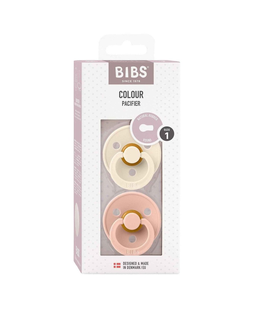 Toys & Gifts Bibs World Baby Shower Gifts | Bibs Colour Dummies (2 Pack) Size 1 - Ivory/Blush