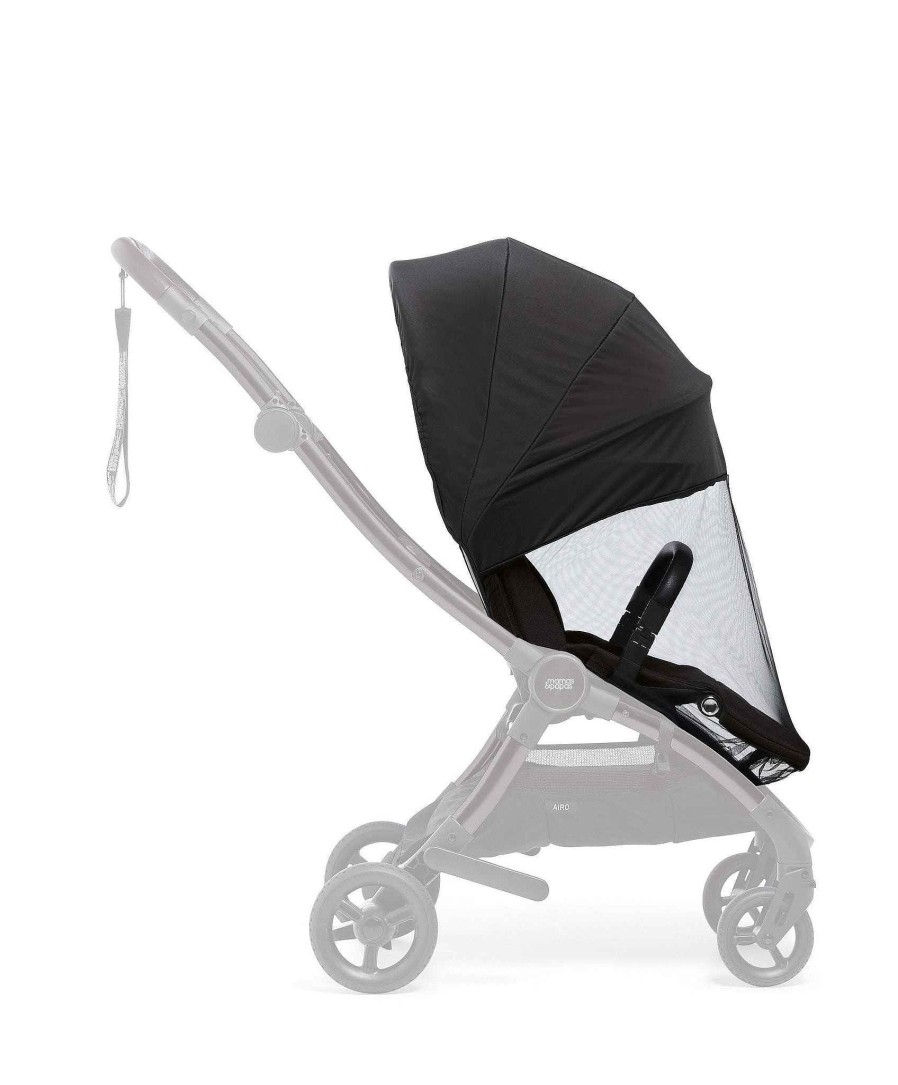 Pushchairs Mamas and Papas Pram Sunshades | Airo Pushchair Sunshield & Insect Net - Black