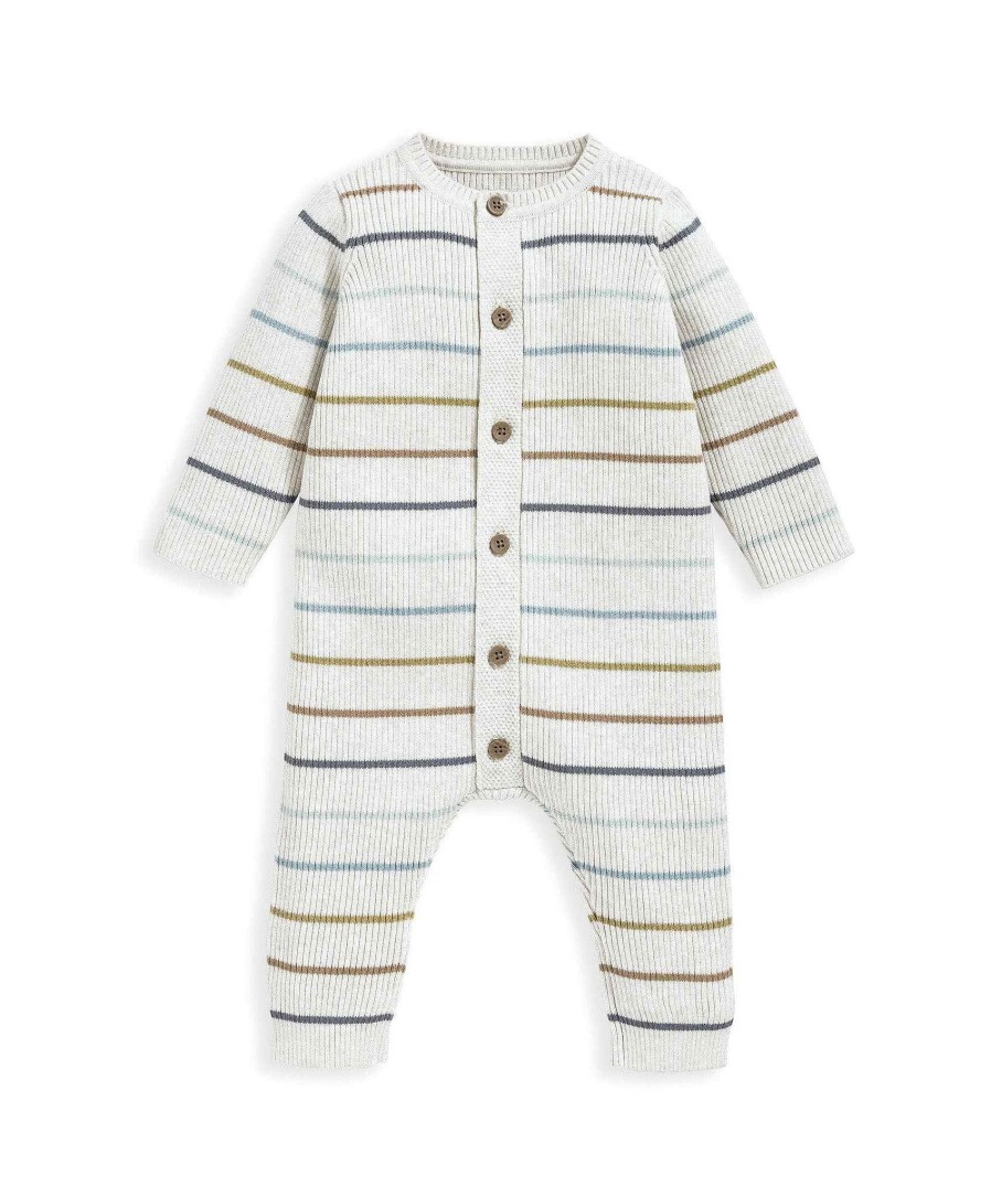 Clothing Mamas and Papas | Stripe Rib Knit Romper