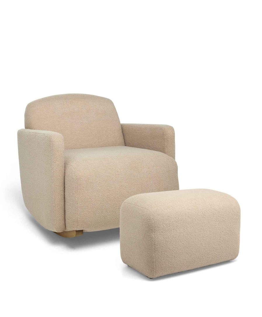 Nursery Mamas and Papas Nursing & Feeding Chairs | Royton Nursing Chair Set In Boucle - Oatmeal