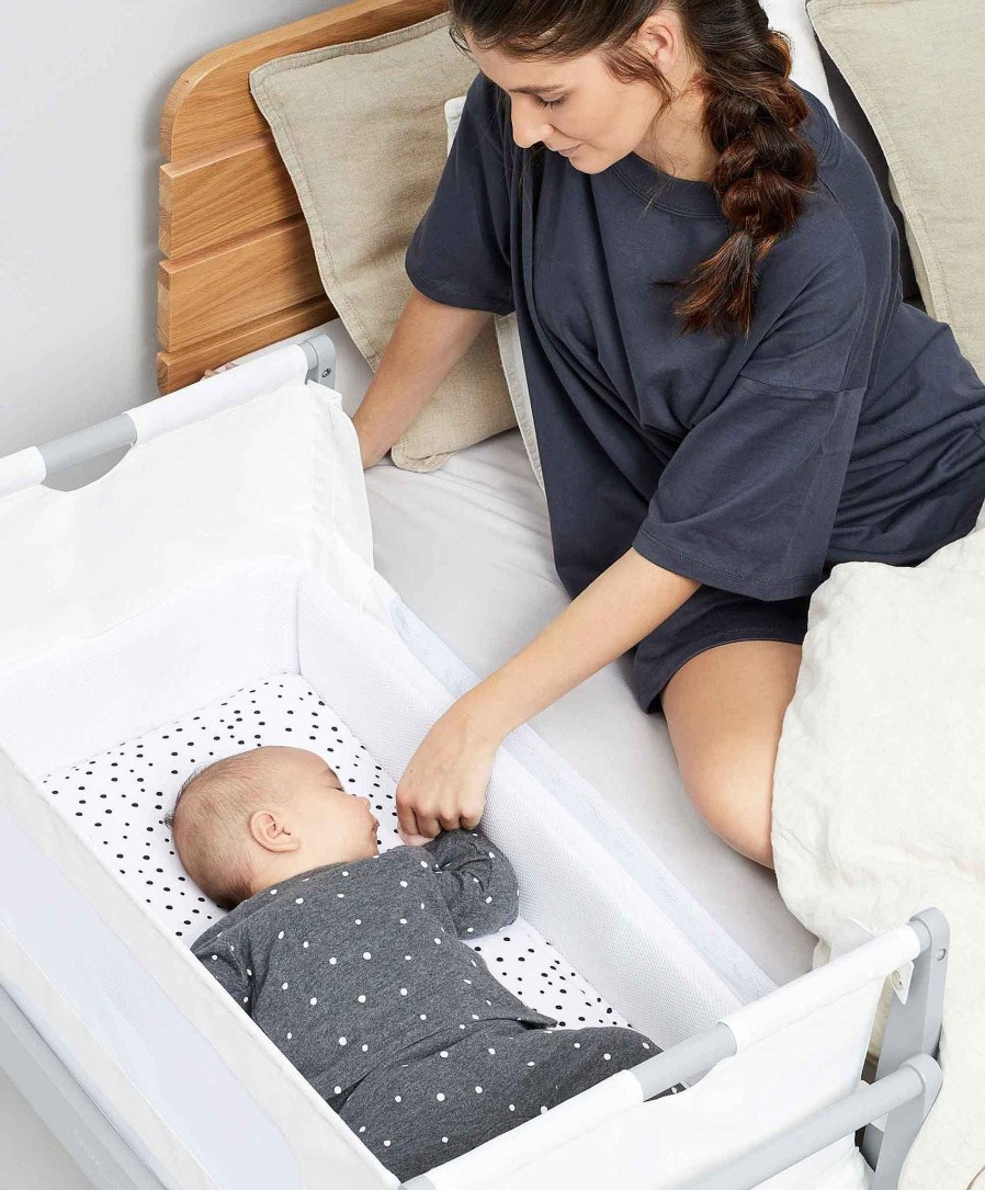 Furniture Snuz Grey Nursery Furniture | Snuzpod4 Bedside Crib - Dove Grey