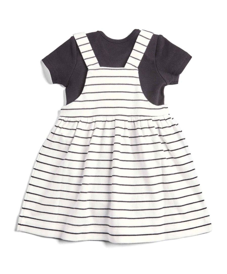 Toys & Gifts Mamas and Papas New Parent Gifts | Monochrome Pinny Dress & Bodysuit Set