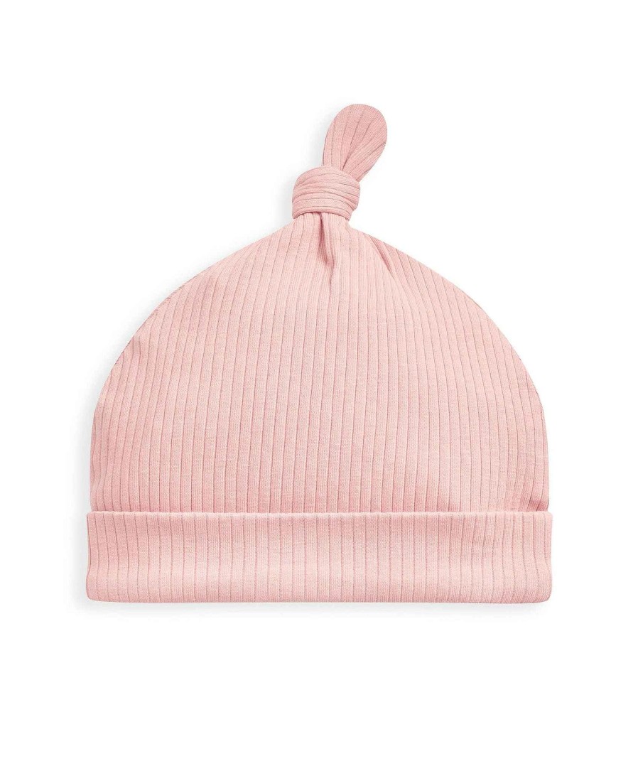 Clothing Mamas and Papas | Organic Ribbed Hat - Dusky Pink