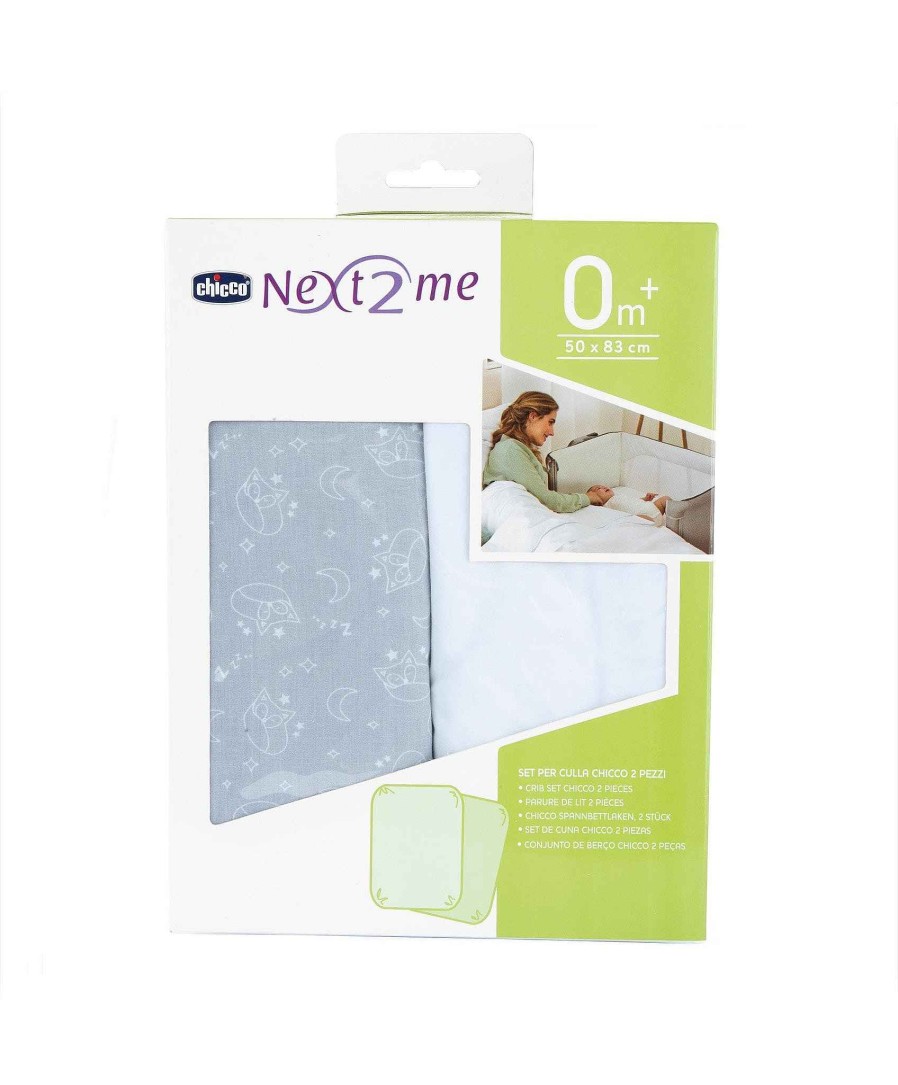 Nursery Chicco Neutral Baby Bedding | Chicco Next 2 Me Grey Fox Crib Sheets (2 Pack)