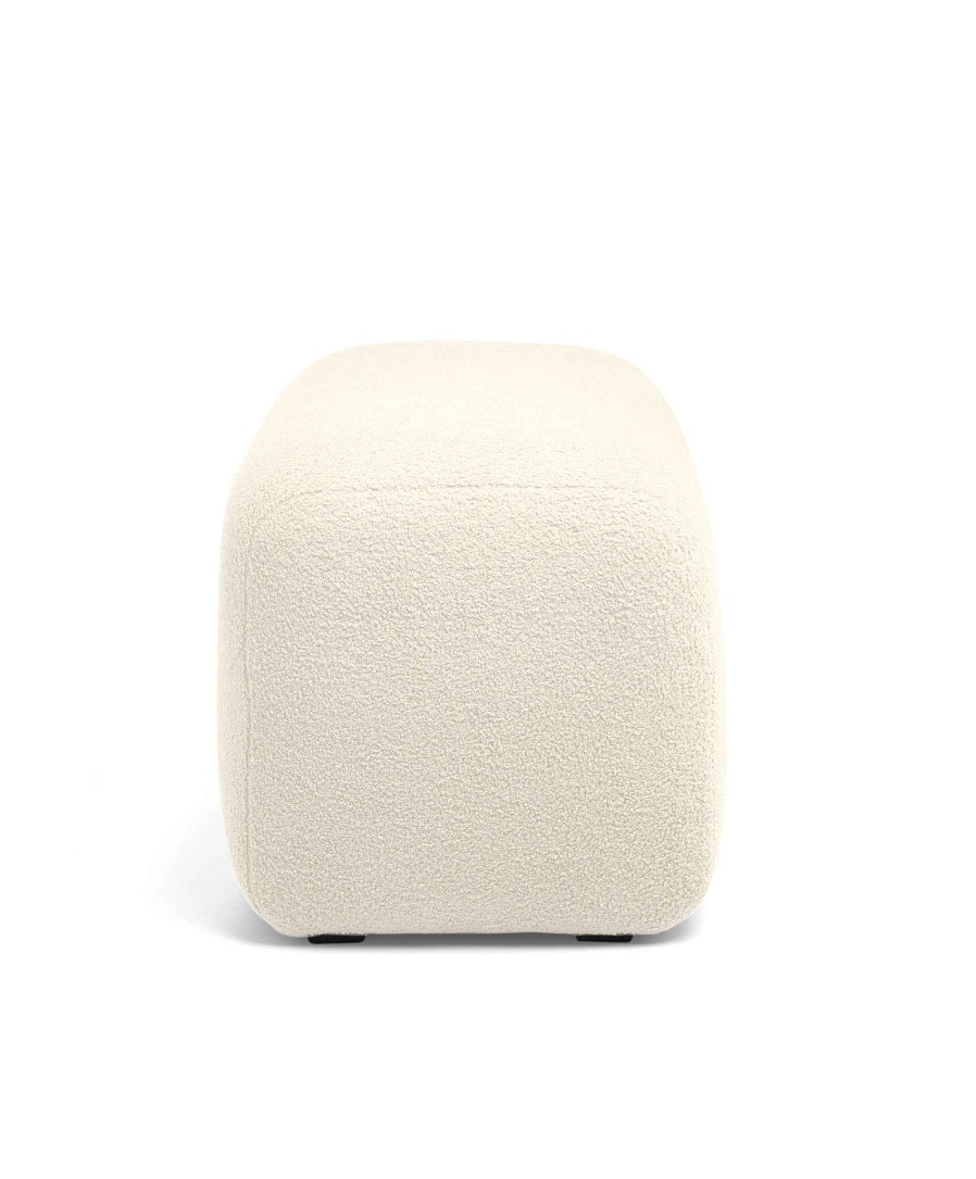 Furniture Mamas and Papas Nursing & Feeding Chairs | Royton Footstool In Boucle - Off White