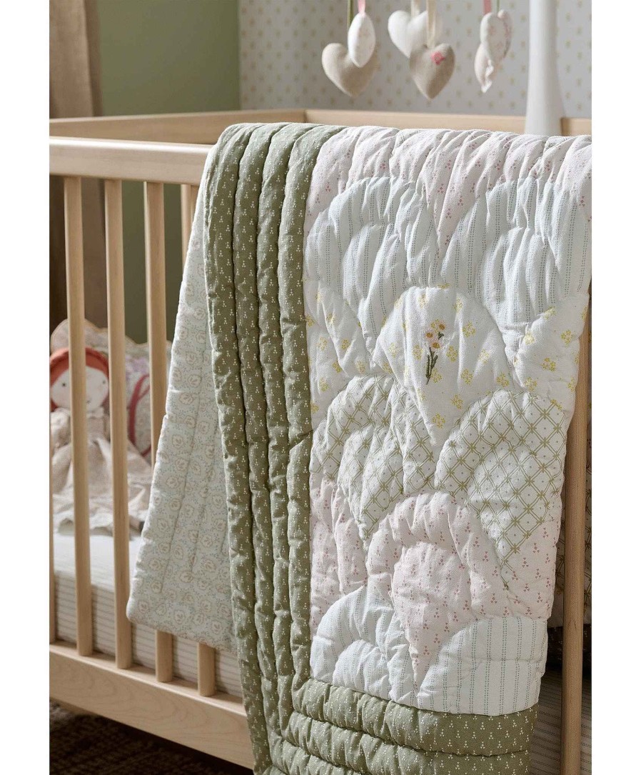 Nursery Mamas and Papas Cot Bedding | Laura Ashley Quilt In Neutral