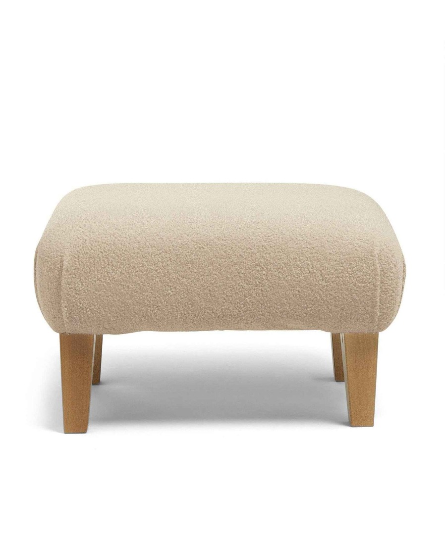 Furniture Mamas and Papas Nursing & Feeding Chairs | Hilston Stool In Boucle - Oatmeal