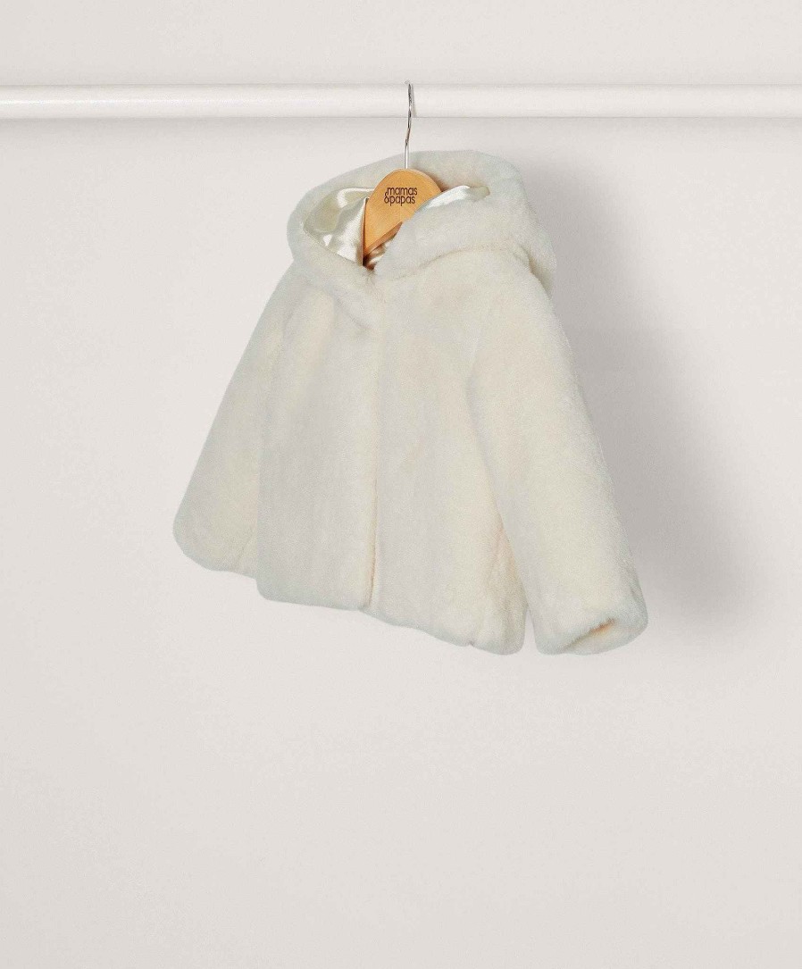 Clothing Mamas and Papas | Cream Faux Fur Coat