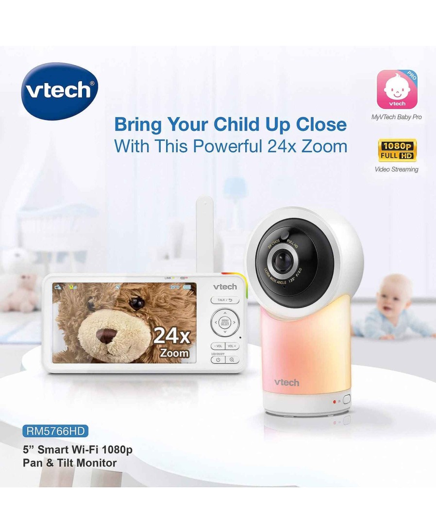 Nursery VTech Baby Monitors | Vtech Rm5766Hd Smart Video Baby Monitor