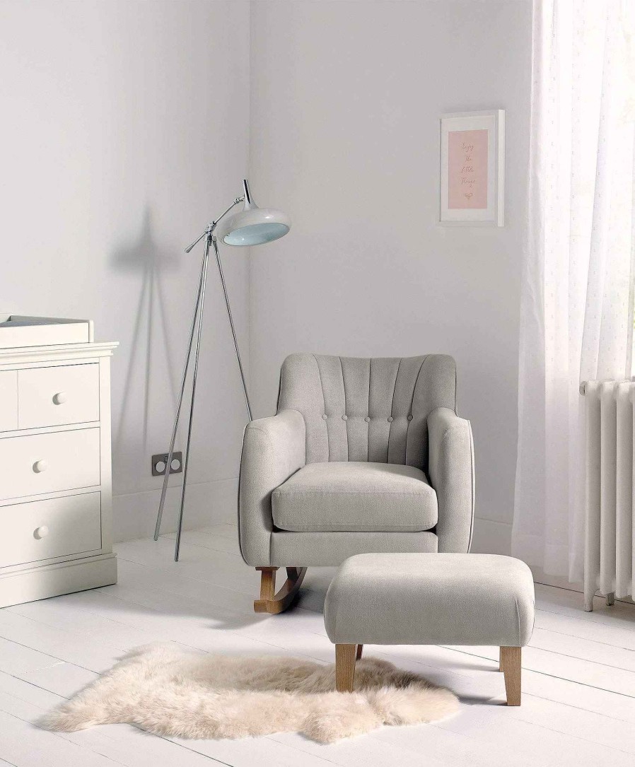 Furniture Mamas and Papas Grey Nursery Furniture | Hilston Nursing Chair Woven - Grey